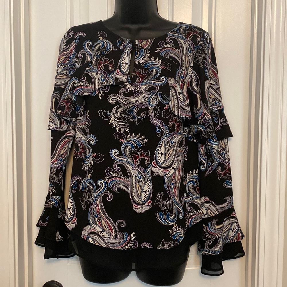 White House Black Market Paisley Blouse
